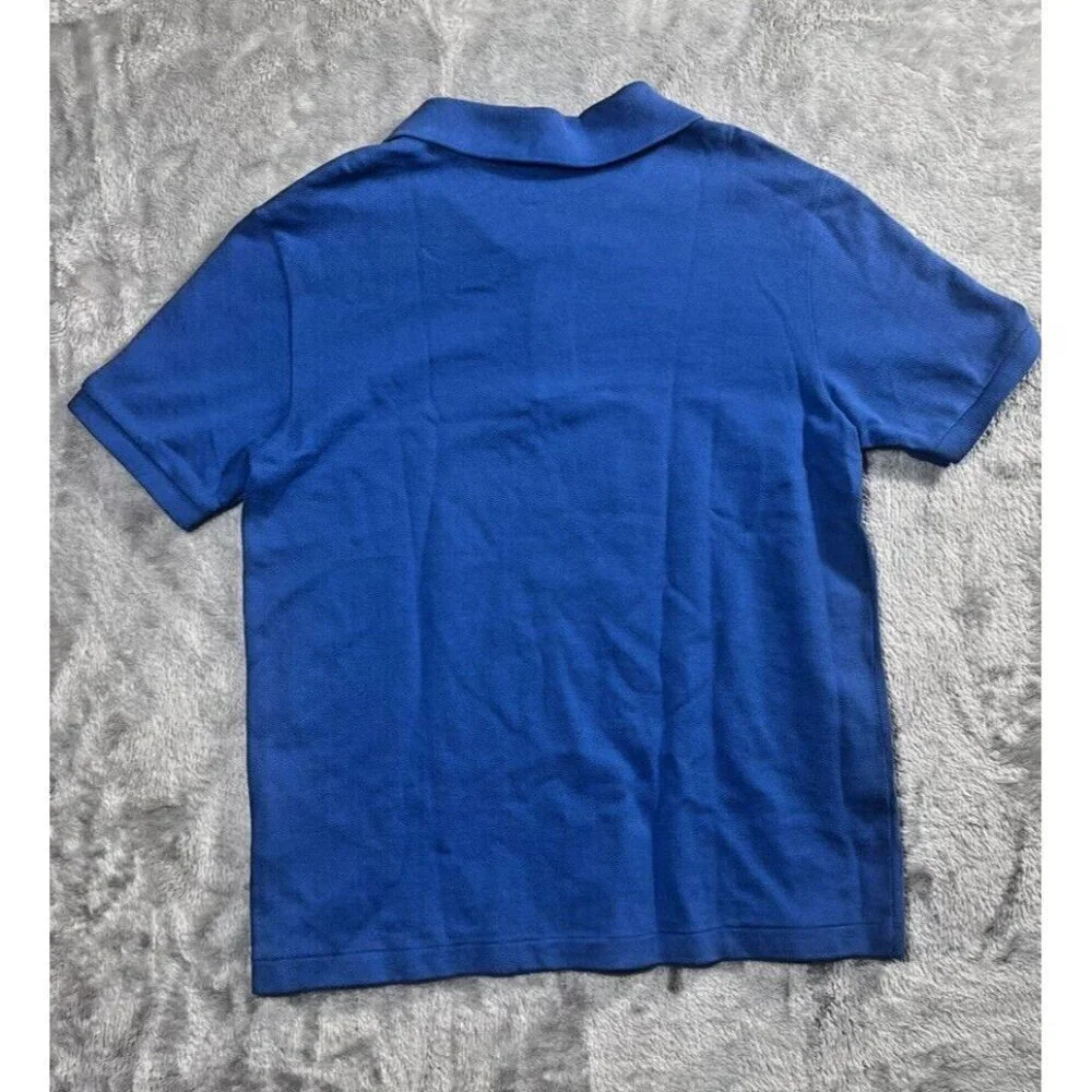 Lacoste Polo Short Sleeve Shirt Kids Size 14 Blue. Cotton. Crocodile. EUC